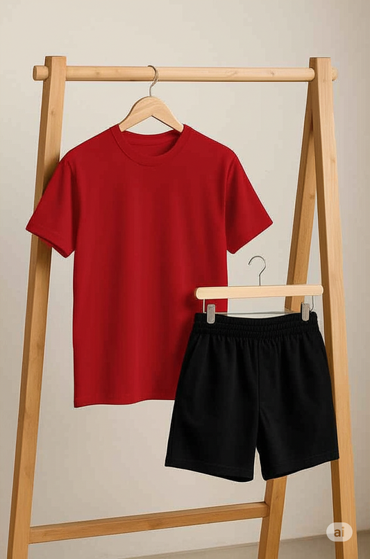Premium Cotton Co-Ord Set (T-Shirt + Shorts)