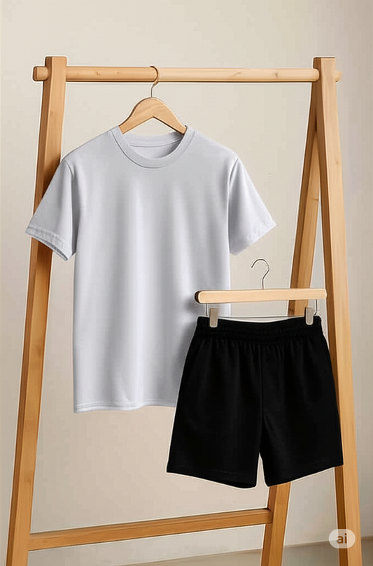 Premium Cotton Co-Ord Set (T-Shirt + Shorts)