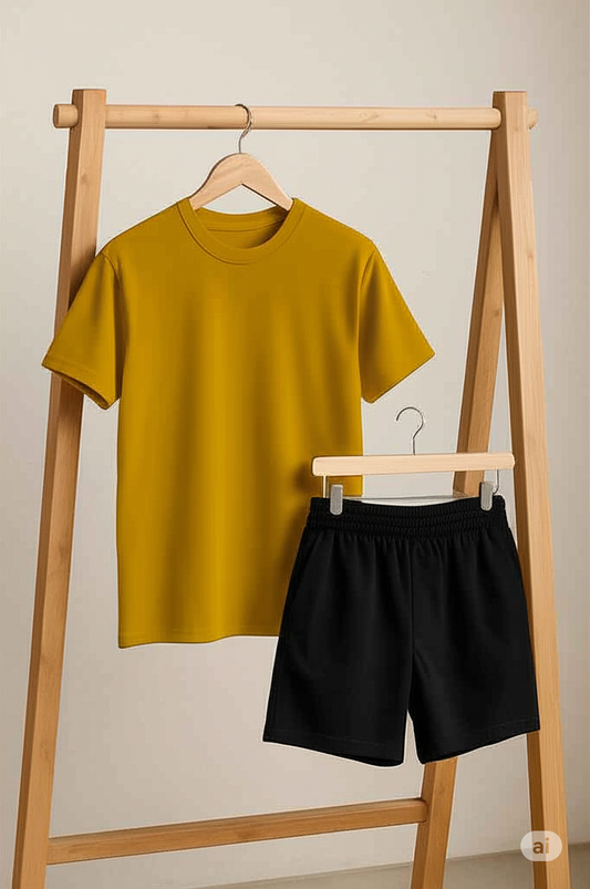 Premium Cotton Co-Ord Set (T-Shirt + Shorts)